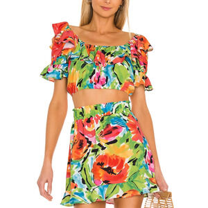 Show Me Your Mumu 'Jessie' Green Polyester Top Size M